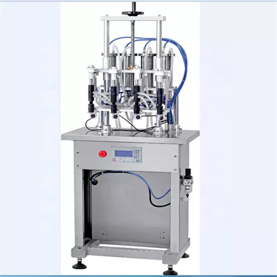 380V 50HZ Parfüm Şişeleme Makinesi, 4 Kafa Vakumlu Sıvı Dolum Makinesi