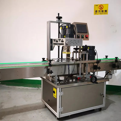 Cam Plastik Şişe İçin Pnömatik Otomatik Vidalı Kapatma Makinesi