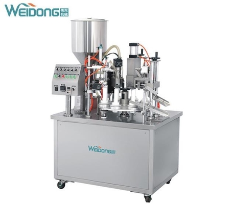 1.5KW Kararlı Tüp Dolum ve Kapama Makinesi Paslanmaz Yarı Otomatik
