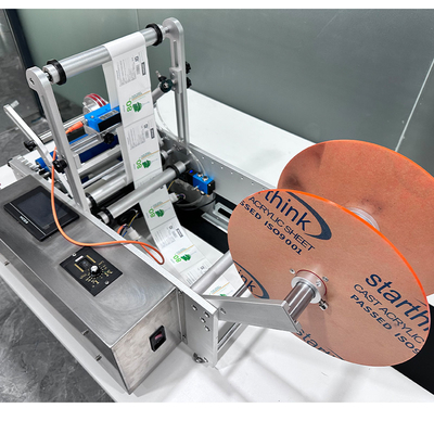 PLC Yarı Otomatik Etiketleme Makinesi 220V 50HZ Güç Paslanmaz Çelik Malzeme