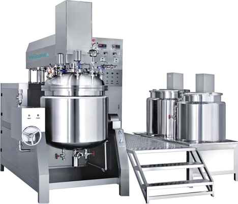 Düşük Hızlı Karıştırıcı ile Yüksek Hızlı Disperser Kozmetik Vakum Emülsifiye Mikser