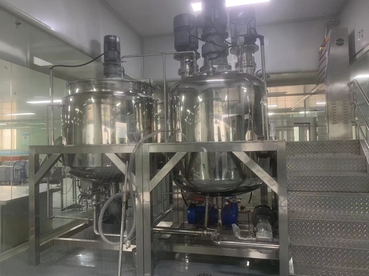 50-5000L Kozmetik Emulsifler Karıştırıcı Kimyasallar İşleme Ekipmanı 1 Yıllık Garanti