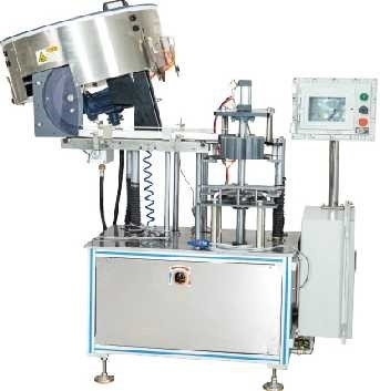 Otomatik Paketleme Sistemi Aerosol Ürün Vidalı Kapatma Makinesi 150 Şişe / Dakika PLC